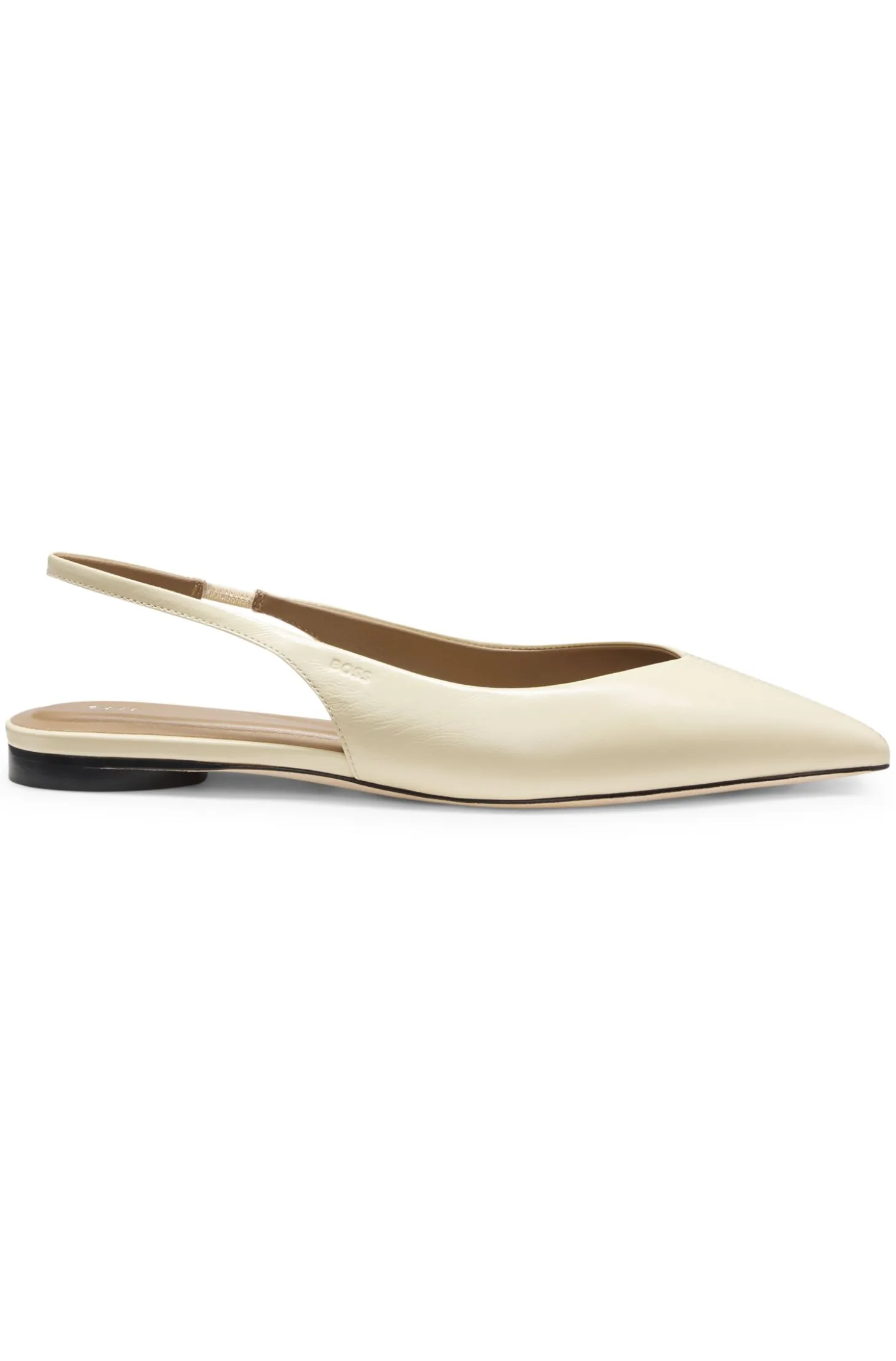 Leather pumps with slingback strap