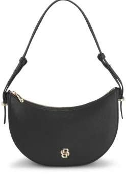 Leather shoulder bag with Double B monogram