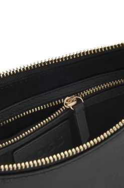 Leather shoulder bag with Double B monogram