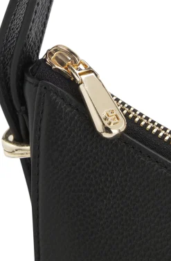 Leather shoulder bag with Double B monogram