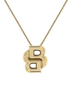Light-yellow-gold-tone necklace with Double-B-monogram