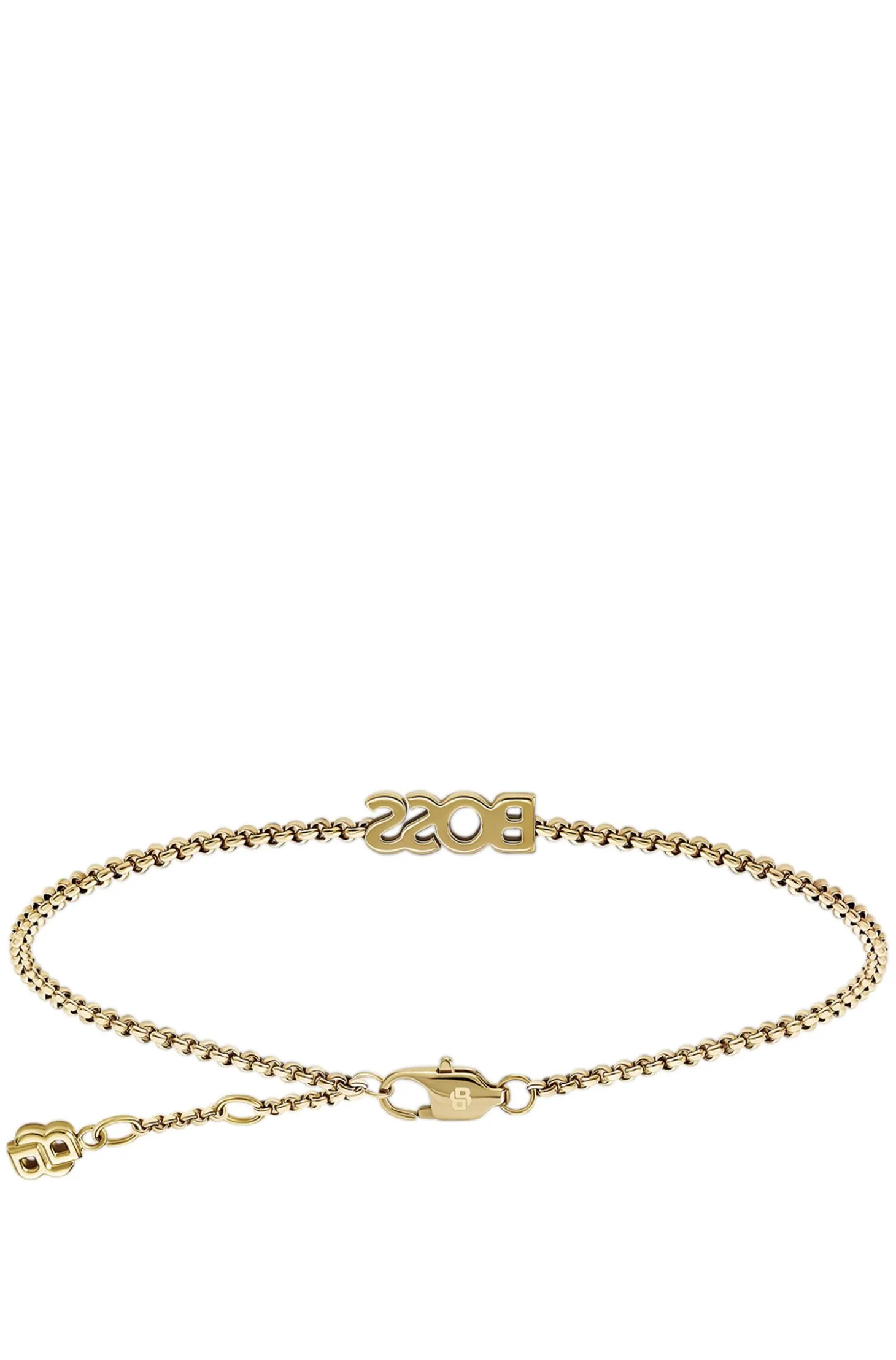 Logo bracelet in a light-yellow-gold tone