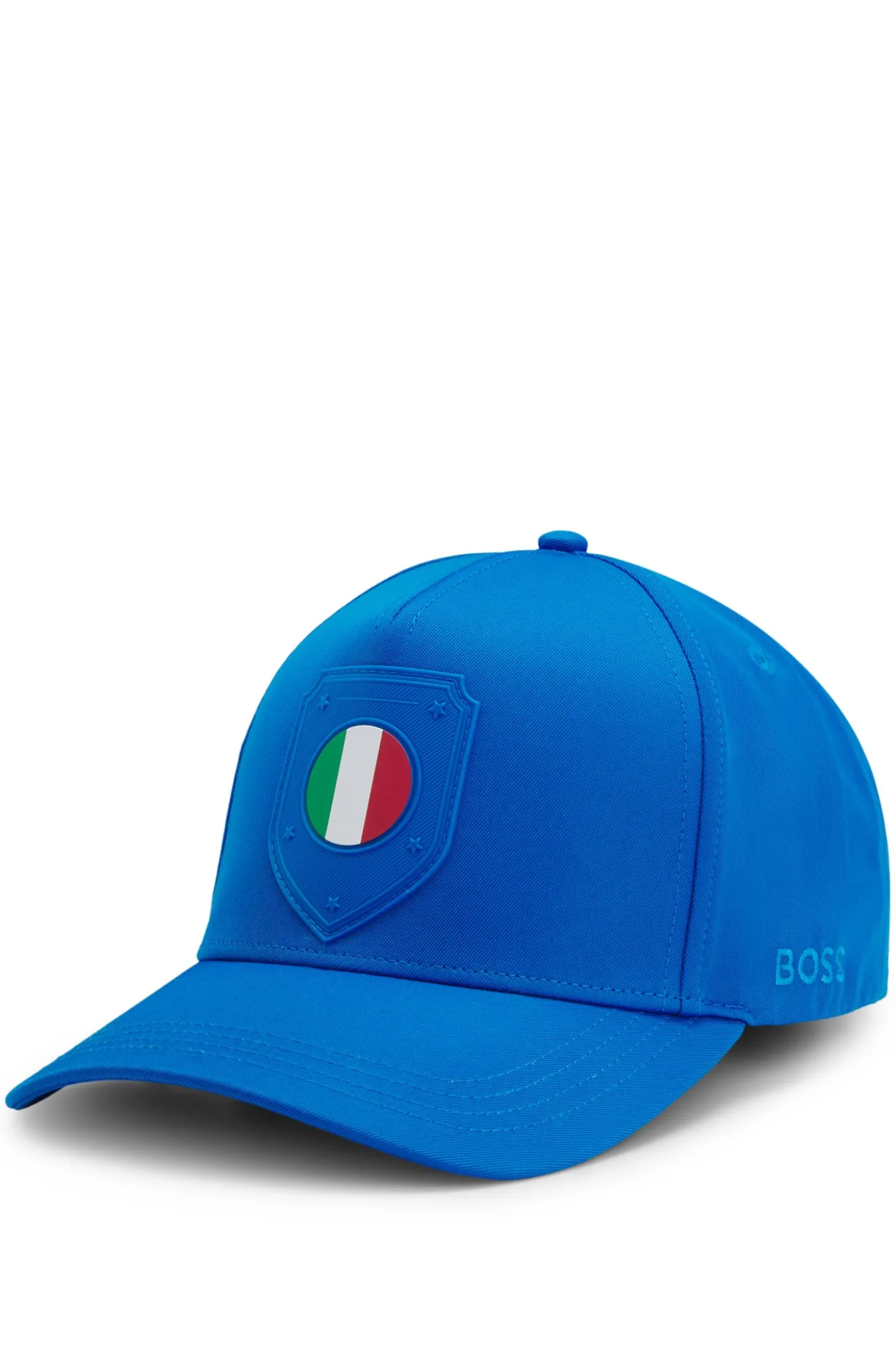 Logo cap in lustrous twill with country-flag badge