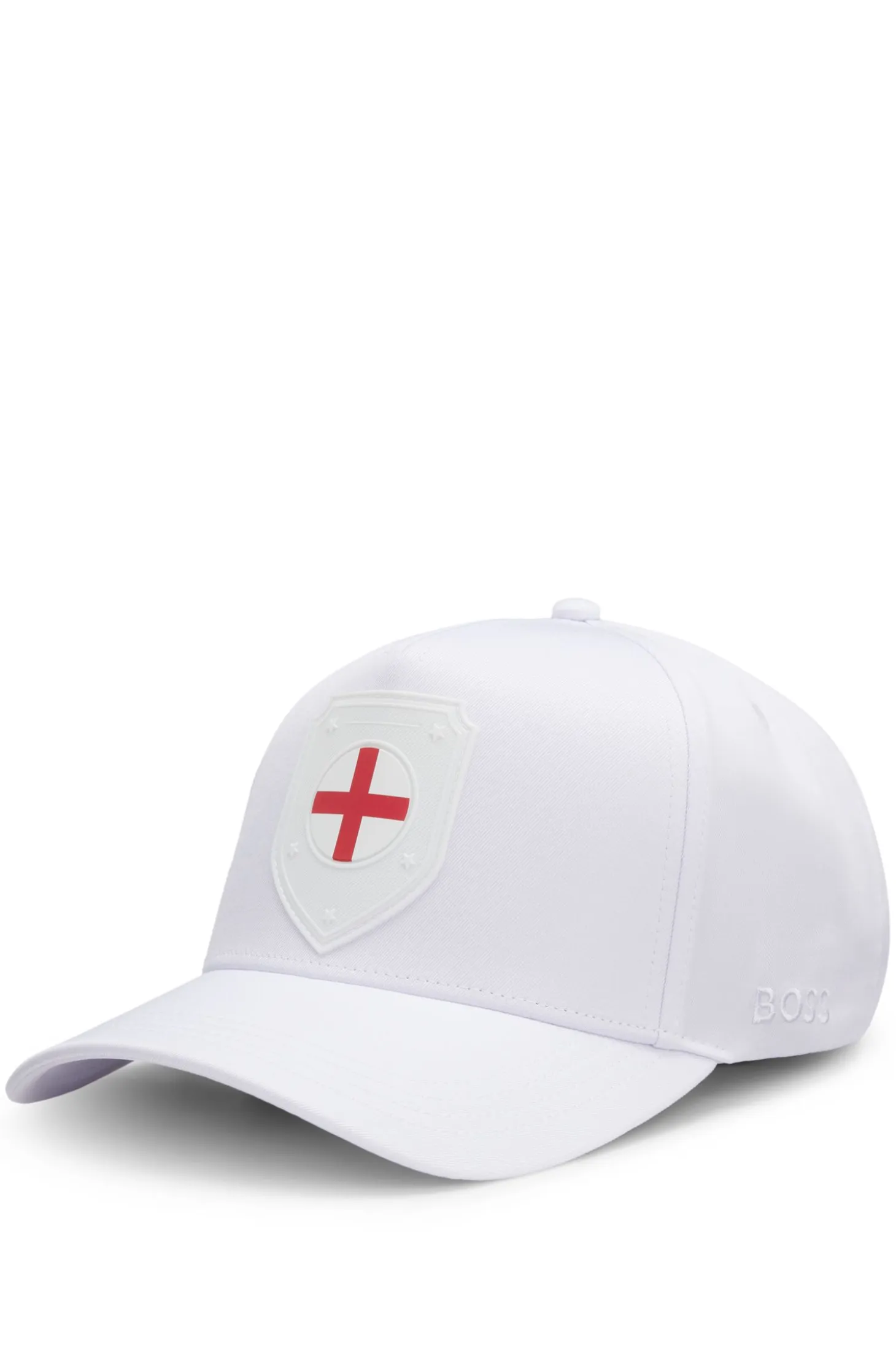 Logo cap in lustrous twill with country-flag badge