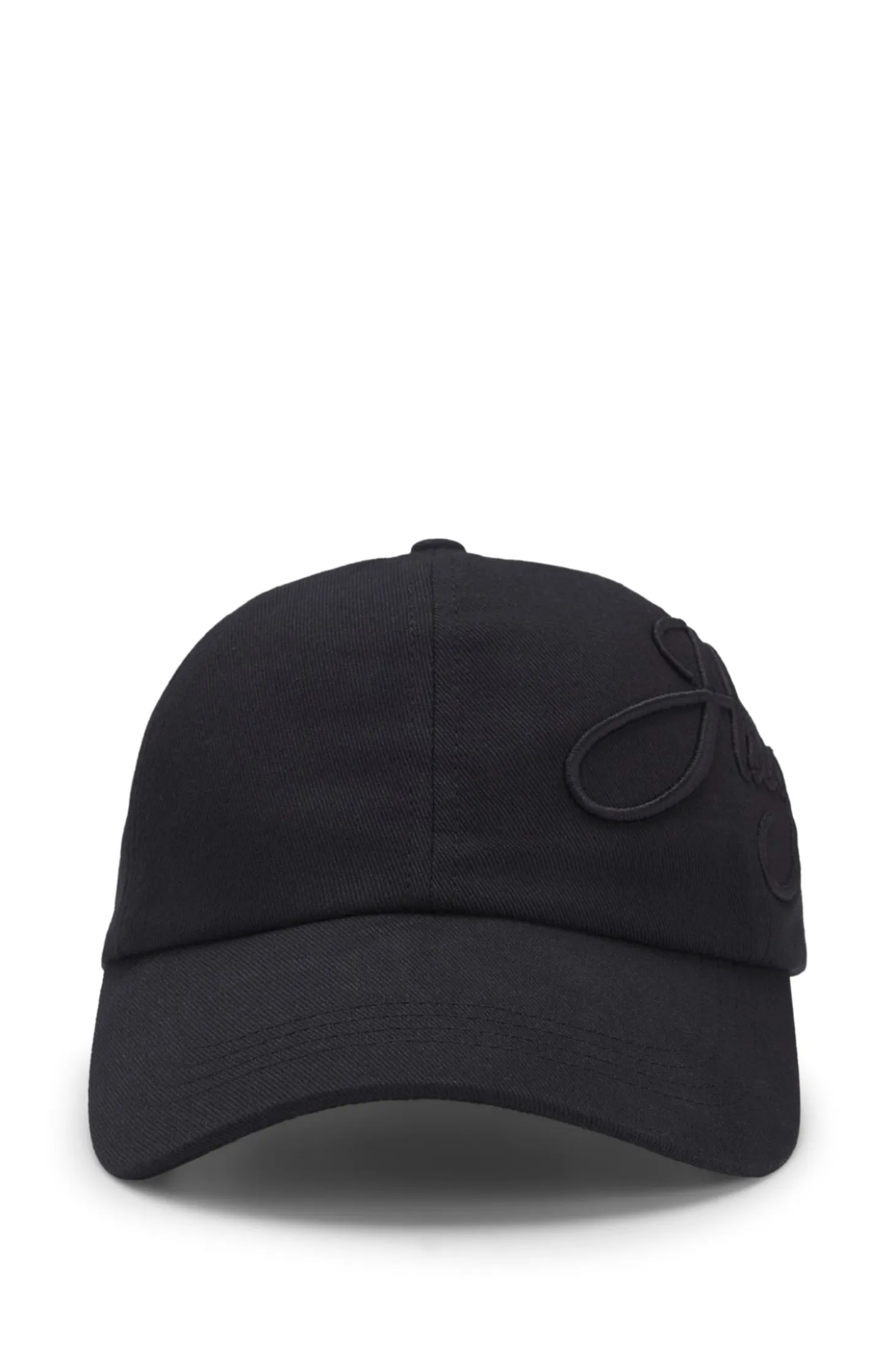 Logo-embroidered cap in cotton twill