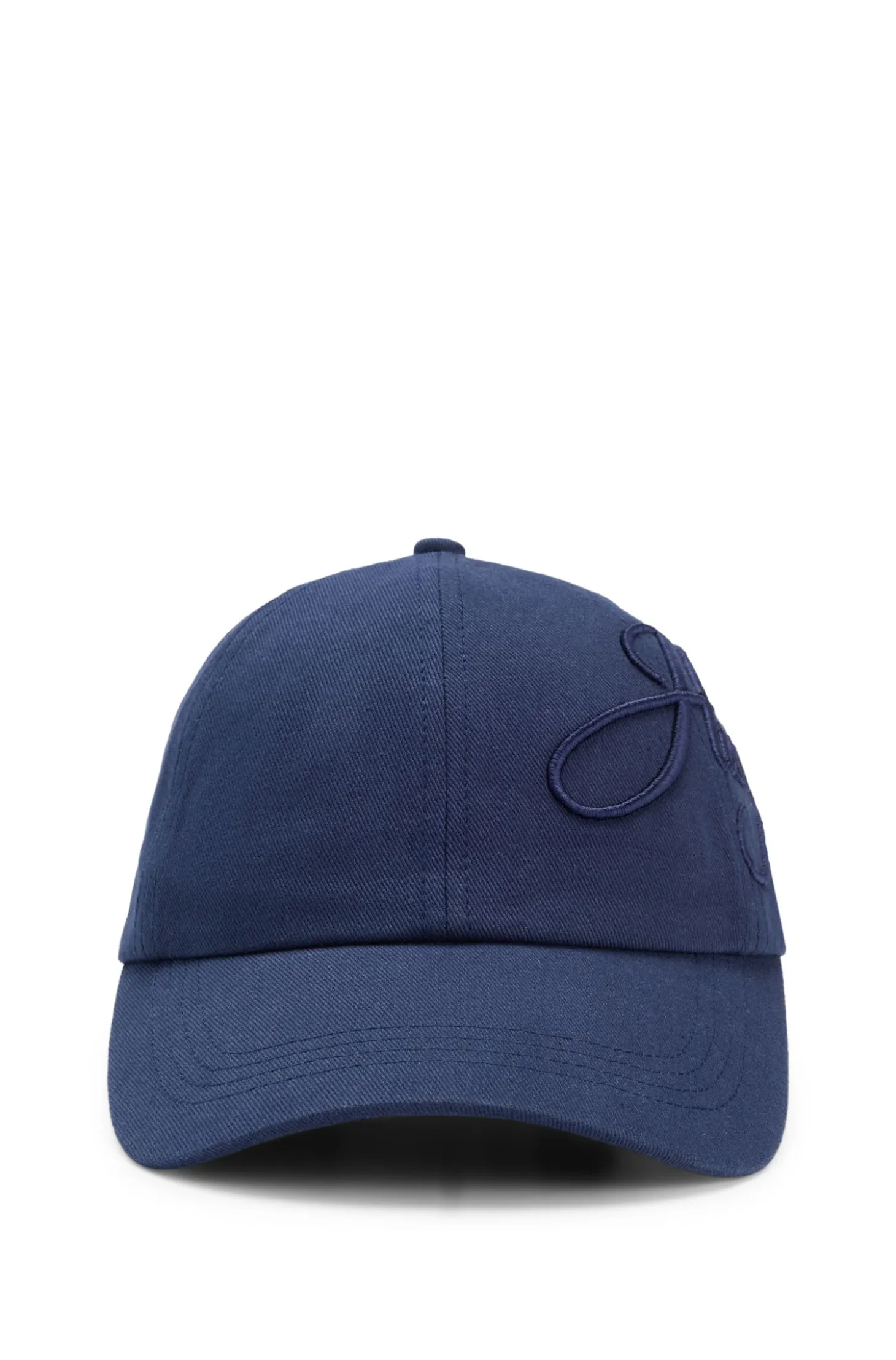 Logo-embroidered cap in cotton twill