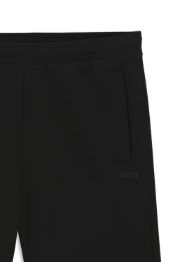 Logo-embroidered shorts in cotton-blend piqué jersey