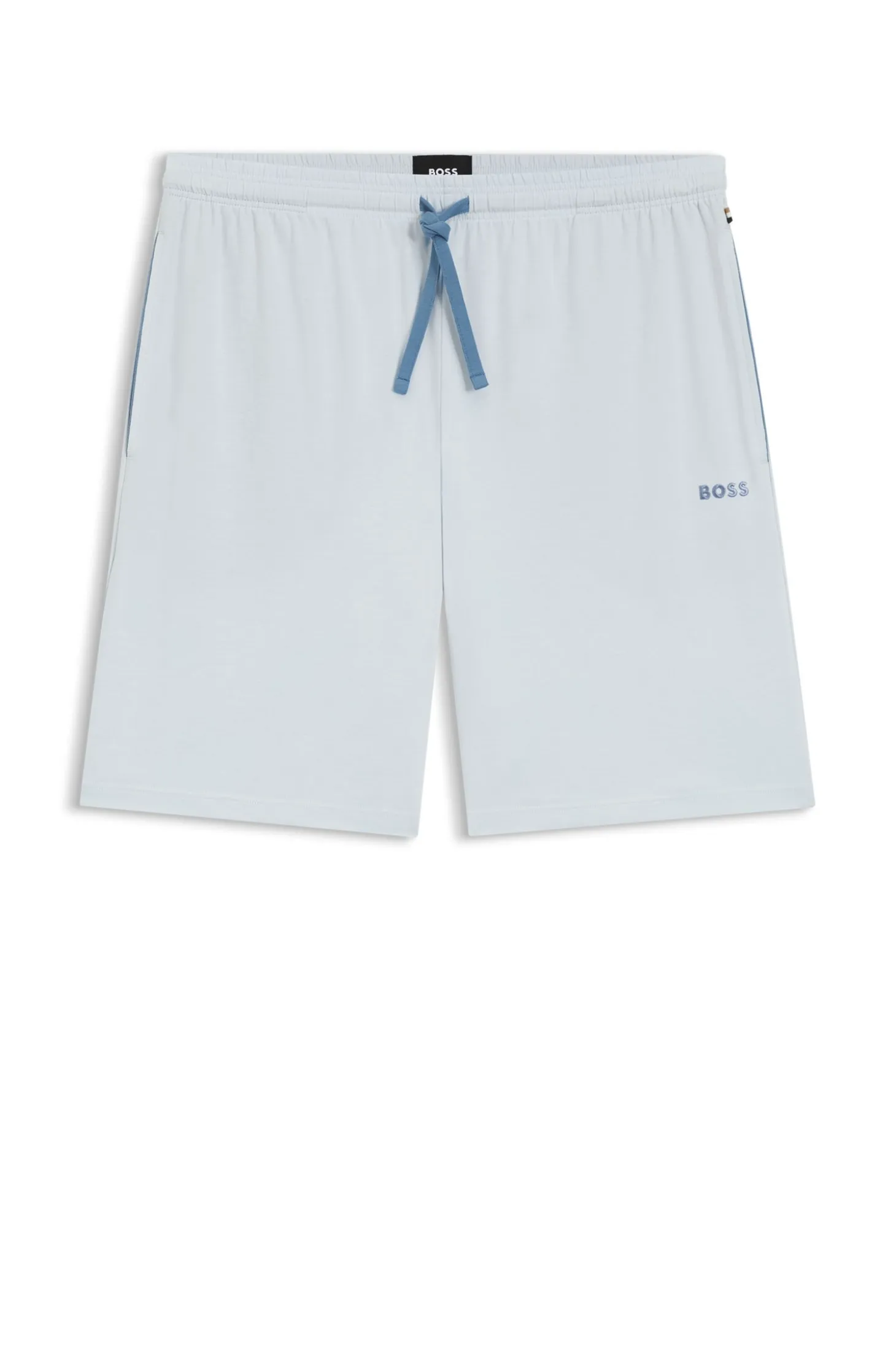 Logo-embroidered shorts in stretch cotton