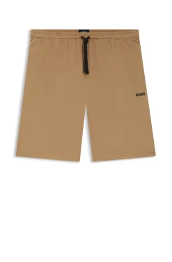 Logo-embroidered shorts in stretch cotton