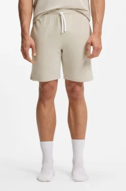 Logo-embroidered shorts in stretch cotton