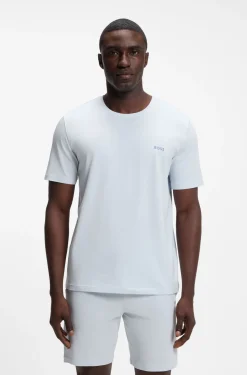 Logo-embroidered T-shirt in stretch cotton