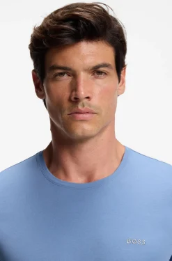 Logo-embroidered T-shirt in stretch cotton