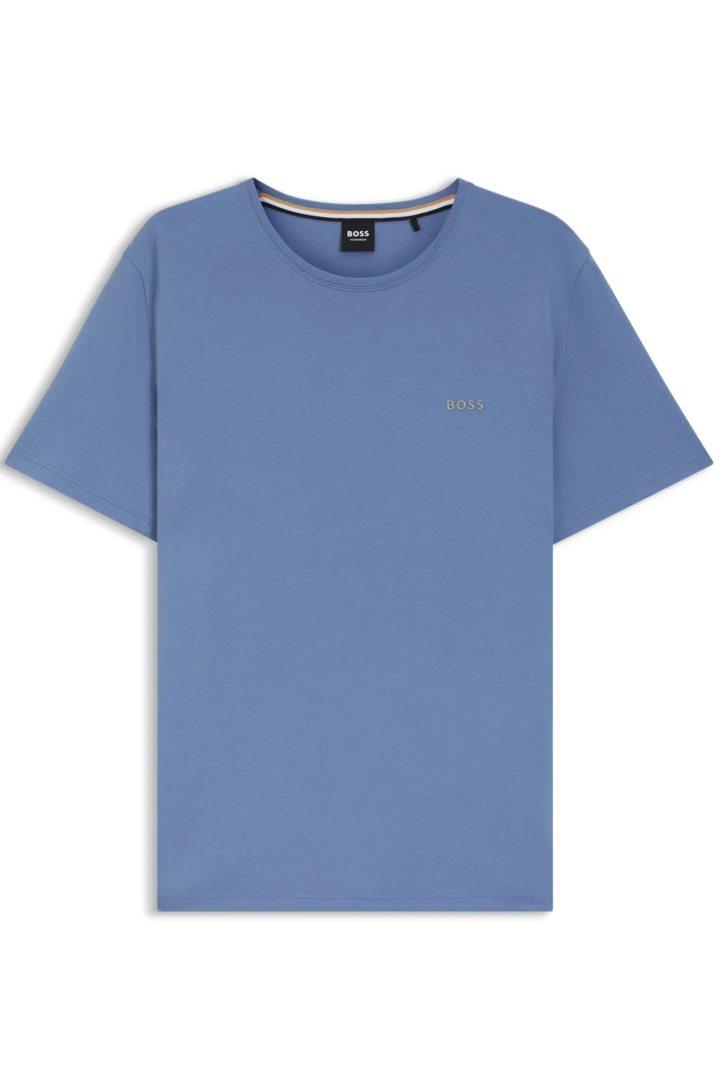 Logo-embroidered T-shirt in stretch cotton