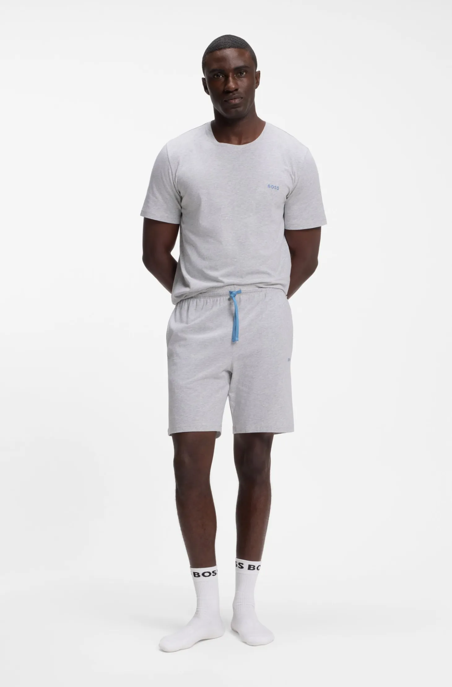 Logo-embroidered T-shirt in stretch cotton