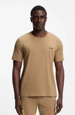 Logo-embroidered T-shirt in stretch cotton