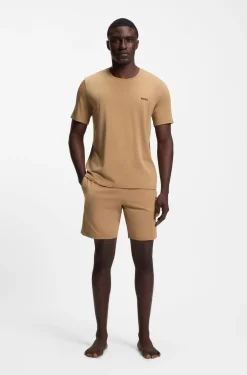 Logo-embroidered T-shirt in stretch cotton