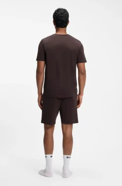 Logo-embroidered T-shirt in stretch cotton