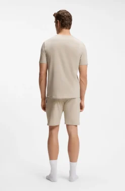 Logo-embroidered T-shirt in stretch cotton