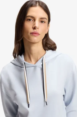 Logo hoodie with signature-stripe cords