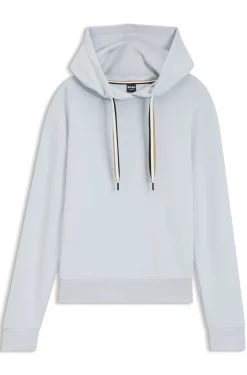 Logo hoodie with signature-stripe cords