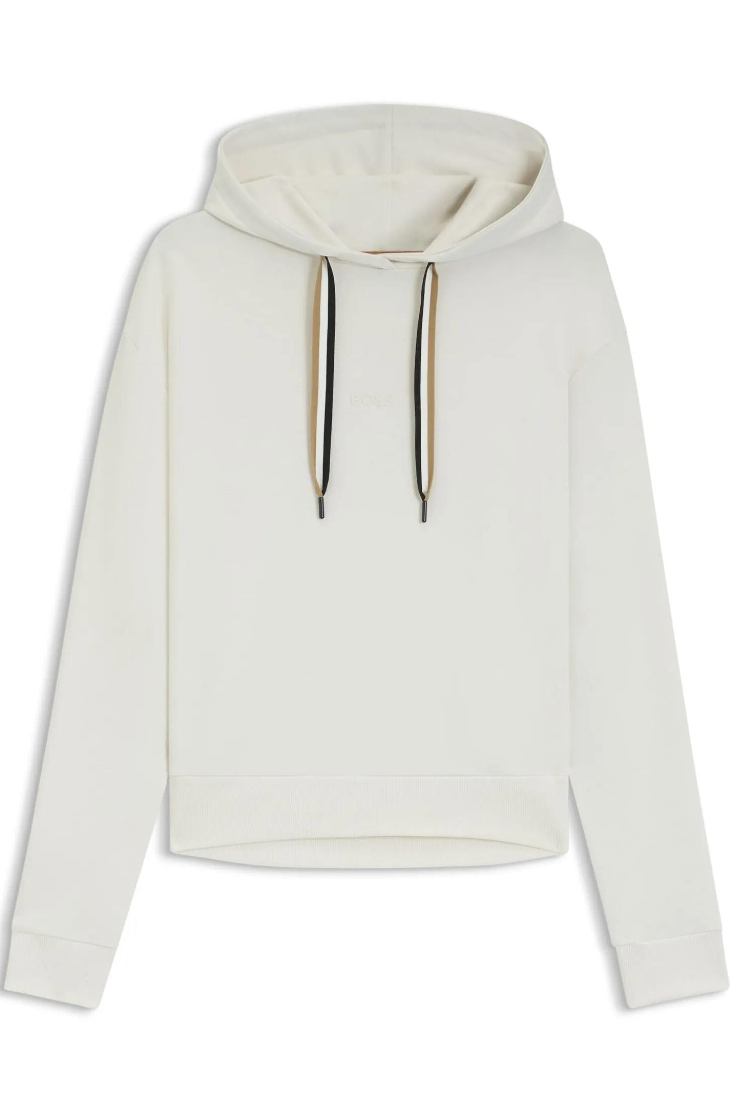 Logo hoodie with signature-stripe cords