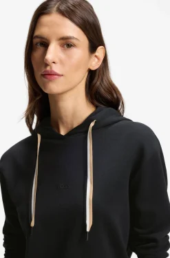 Logo hoodie with signature-stripe cords