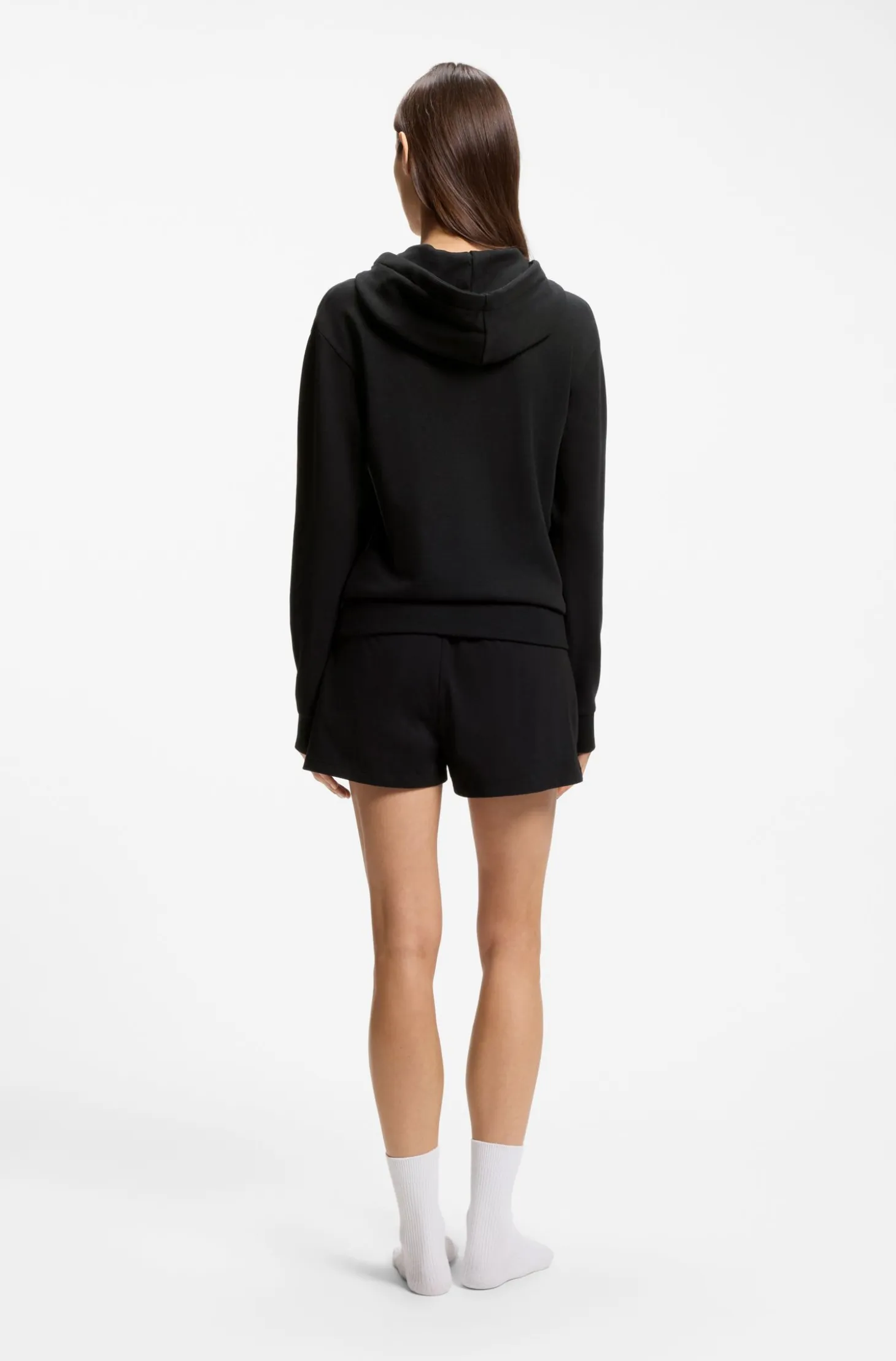 Logo hoodie with signature-stripe cords
