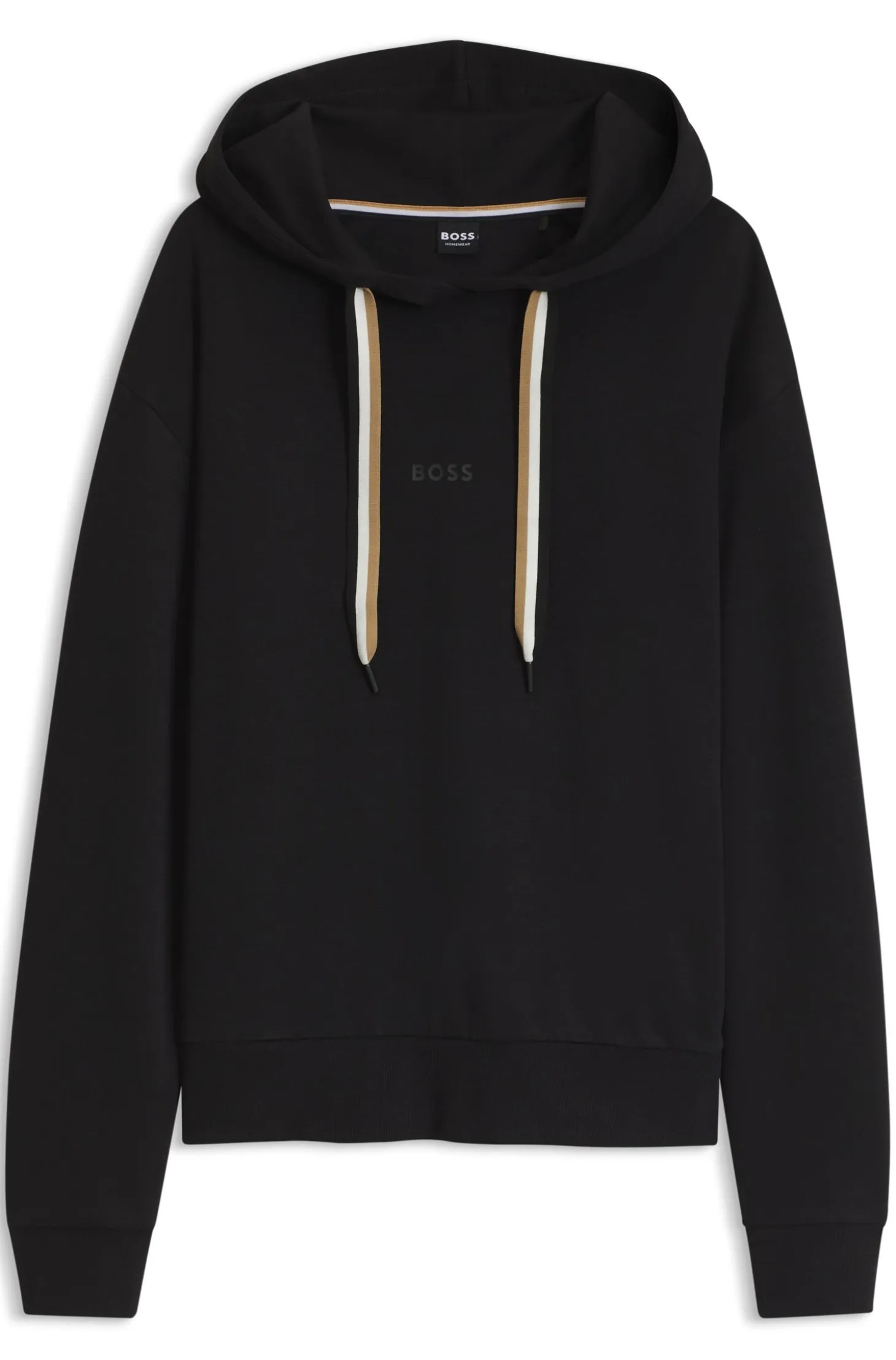 Logo hoodie with signature-stripe cords