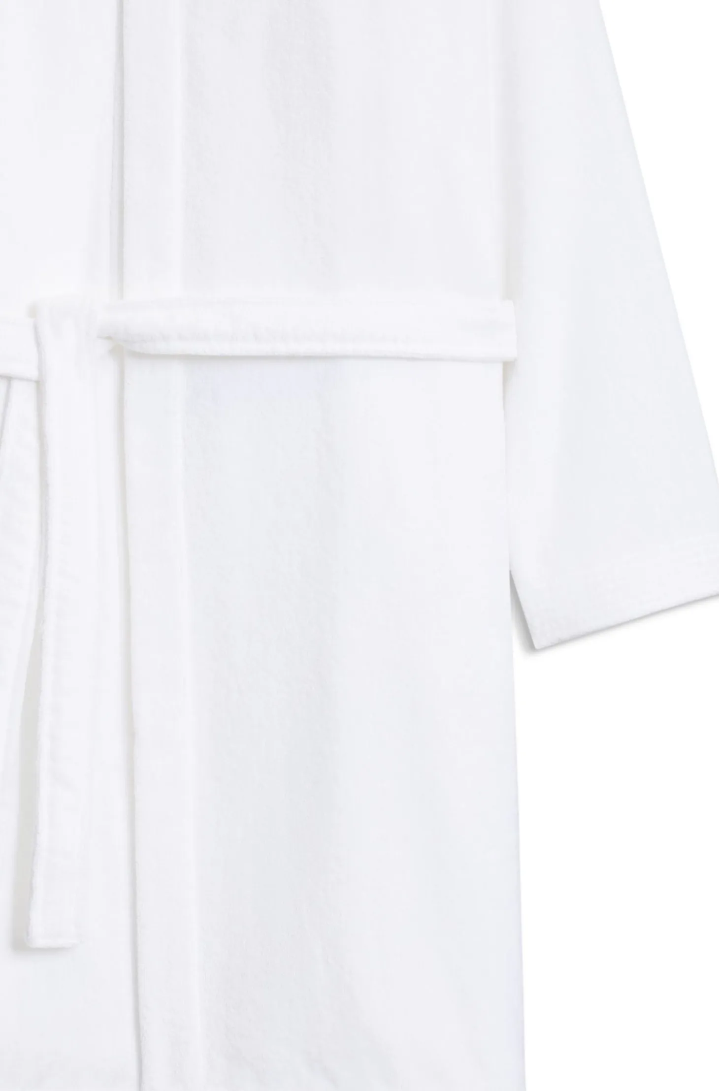 Logo-lapel dressing gown in long-fibre cotton