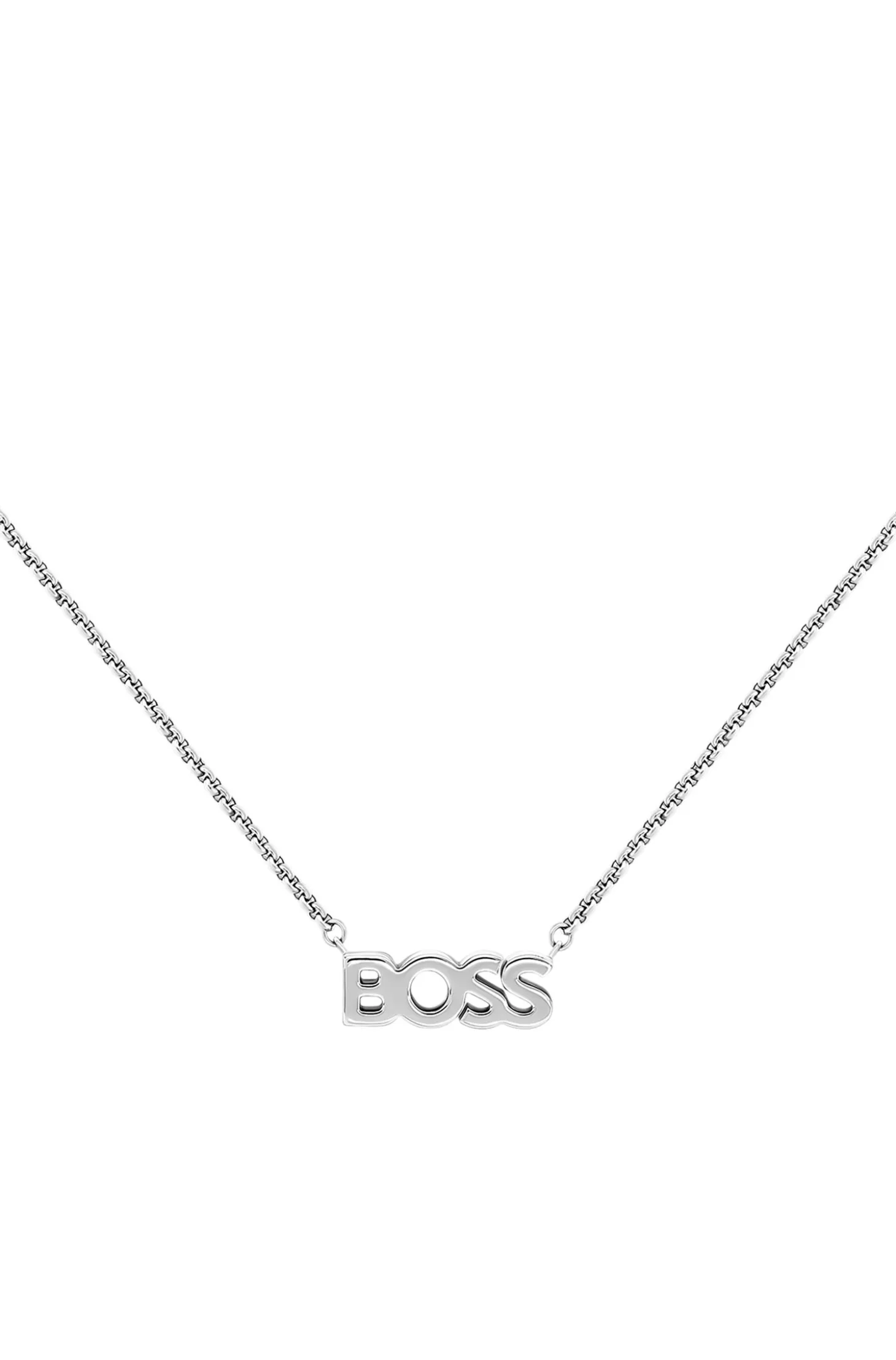 Logo necklace in stainless steel