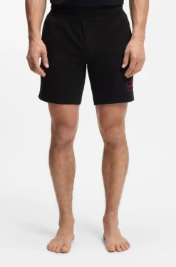 Logo-print loungewear shorts in stretch cotton