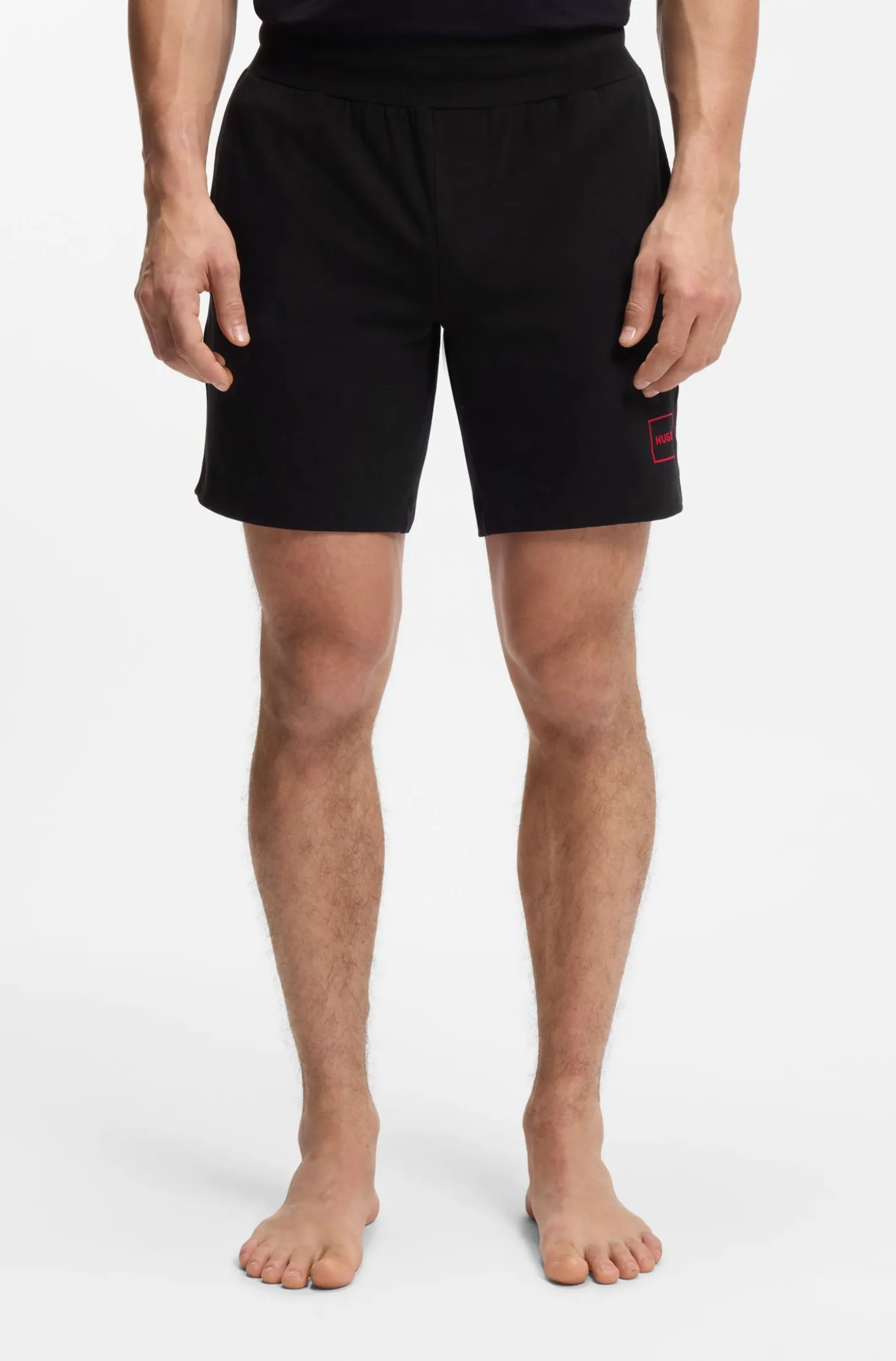 Logo-print loungewear shorts in stretch cotton
