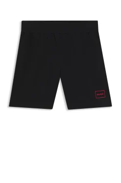 Logo-print loungewear shorts in stretch cotton