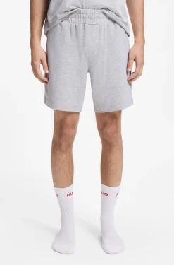 Logo-print loungewear shorts in stretch cotton