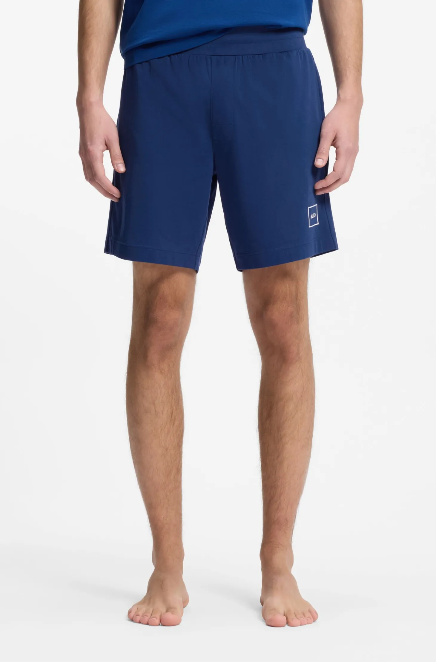 Logo-print loungewear shorts in stretch cotton