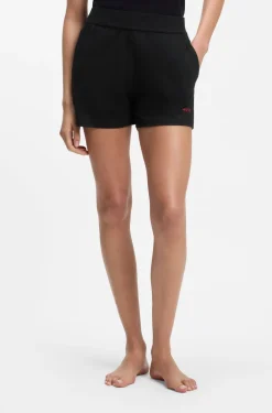 Logo-print shorts in stretch fabric