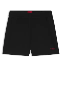 Logo-print shorts in stretch fabric