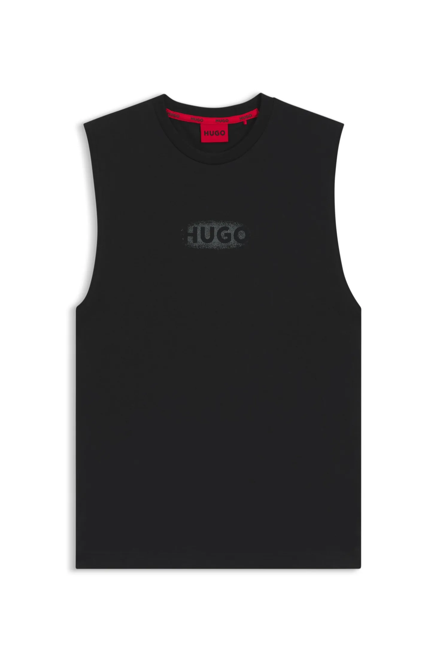 Logo-print tank top in cotton jersey
