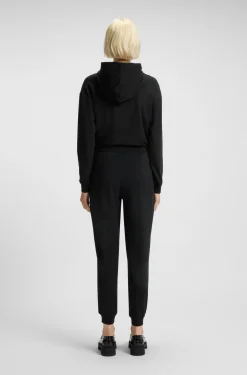 Logo-print tracksuit bottoms in stretch modal and cotton