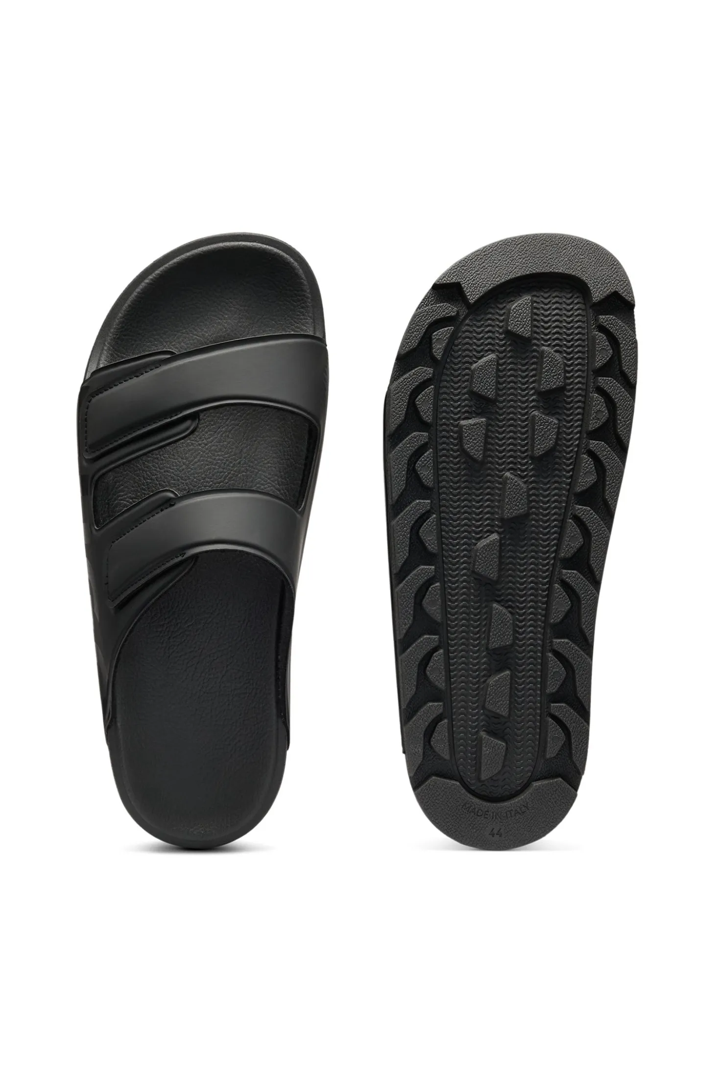 Logo sandals with double touch-closure straps