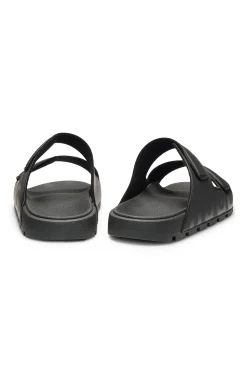 Logo sandals with double touch-closure straps