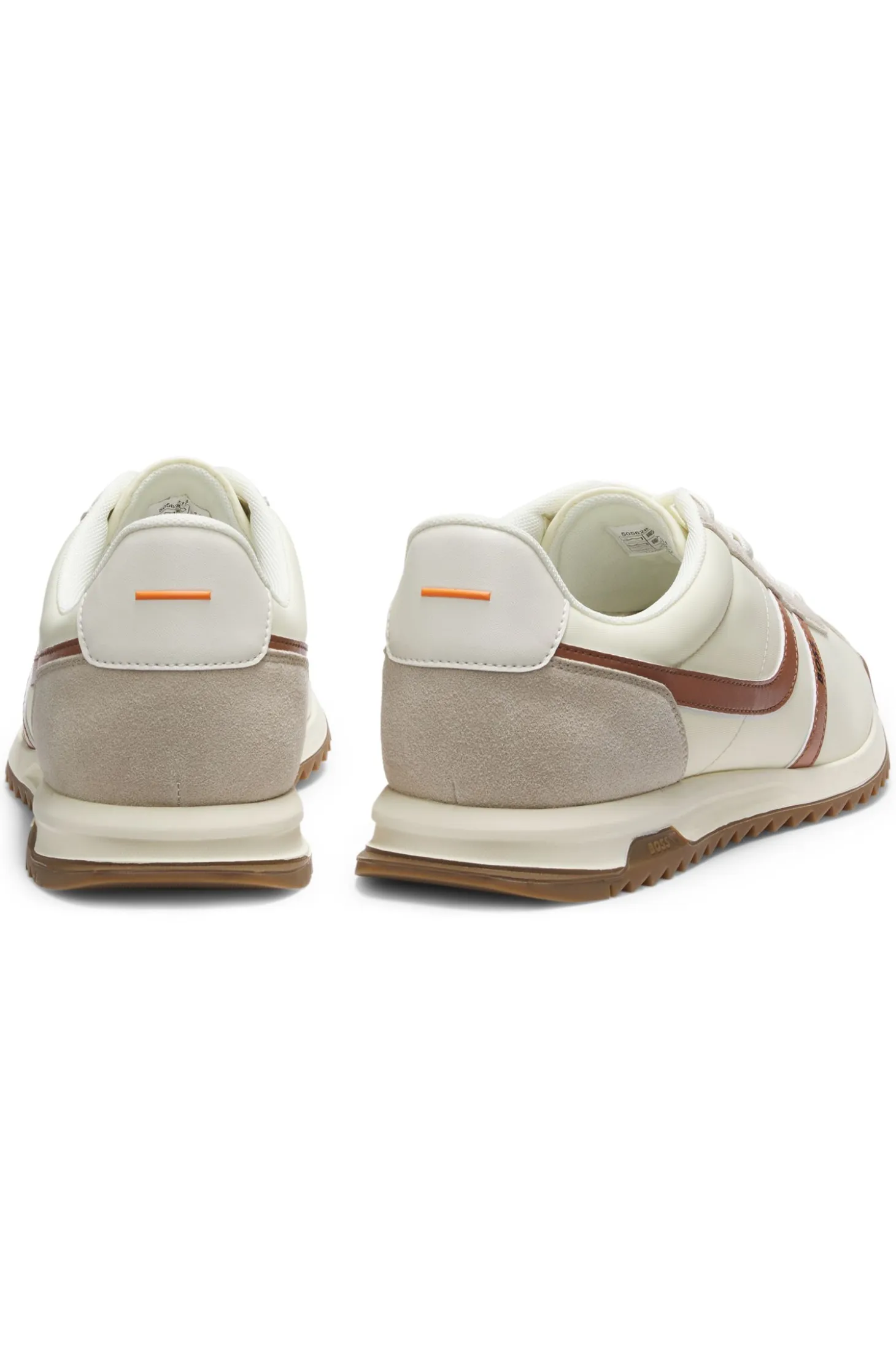 Logo trainers with faux suede trims