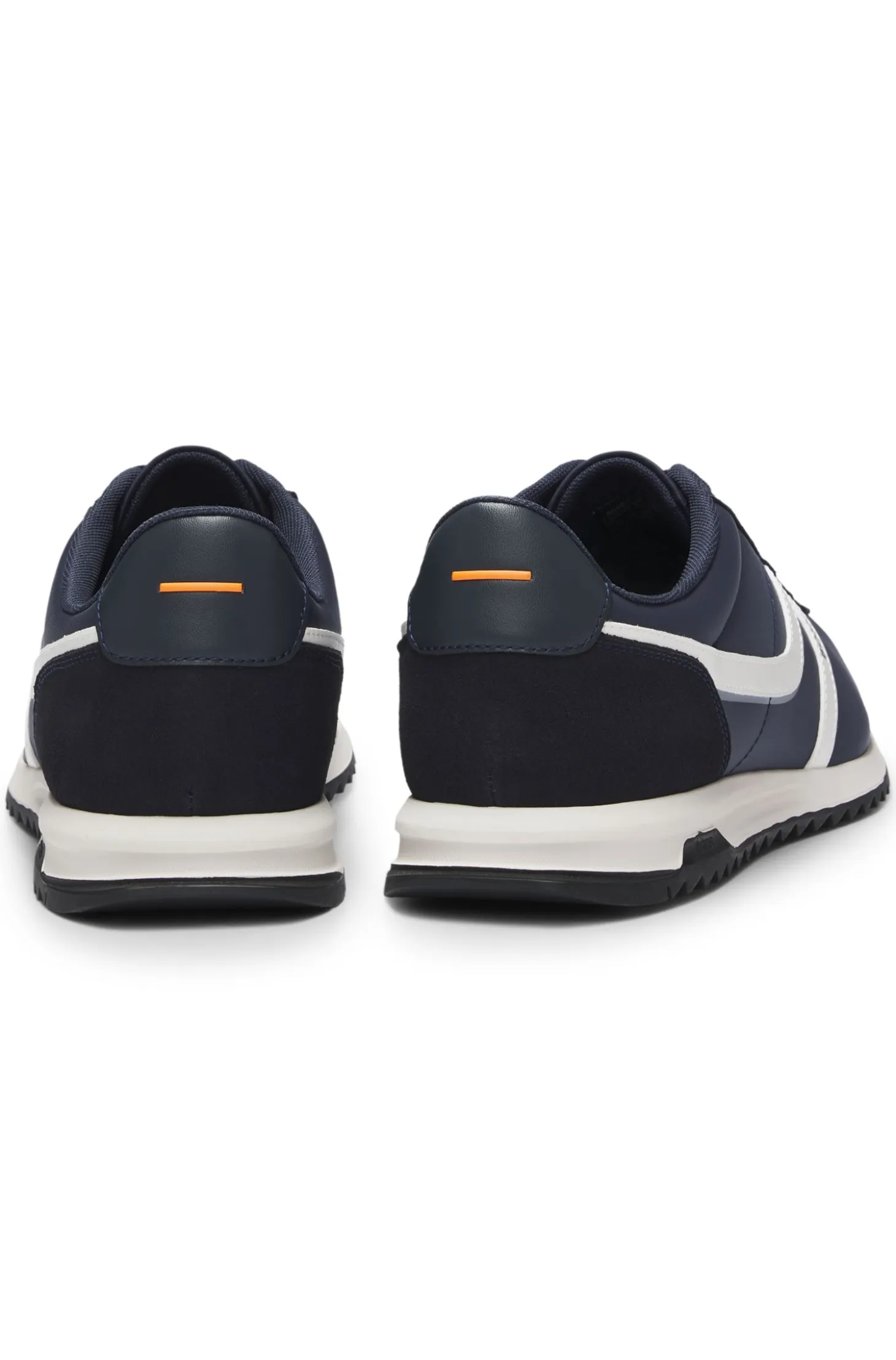 Logo trainers with faux suede trims