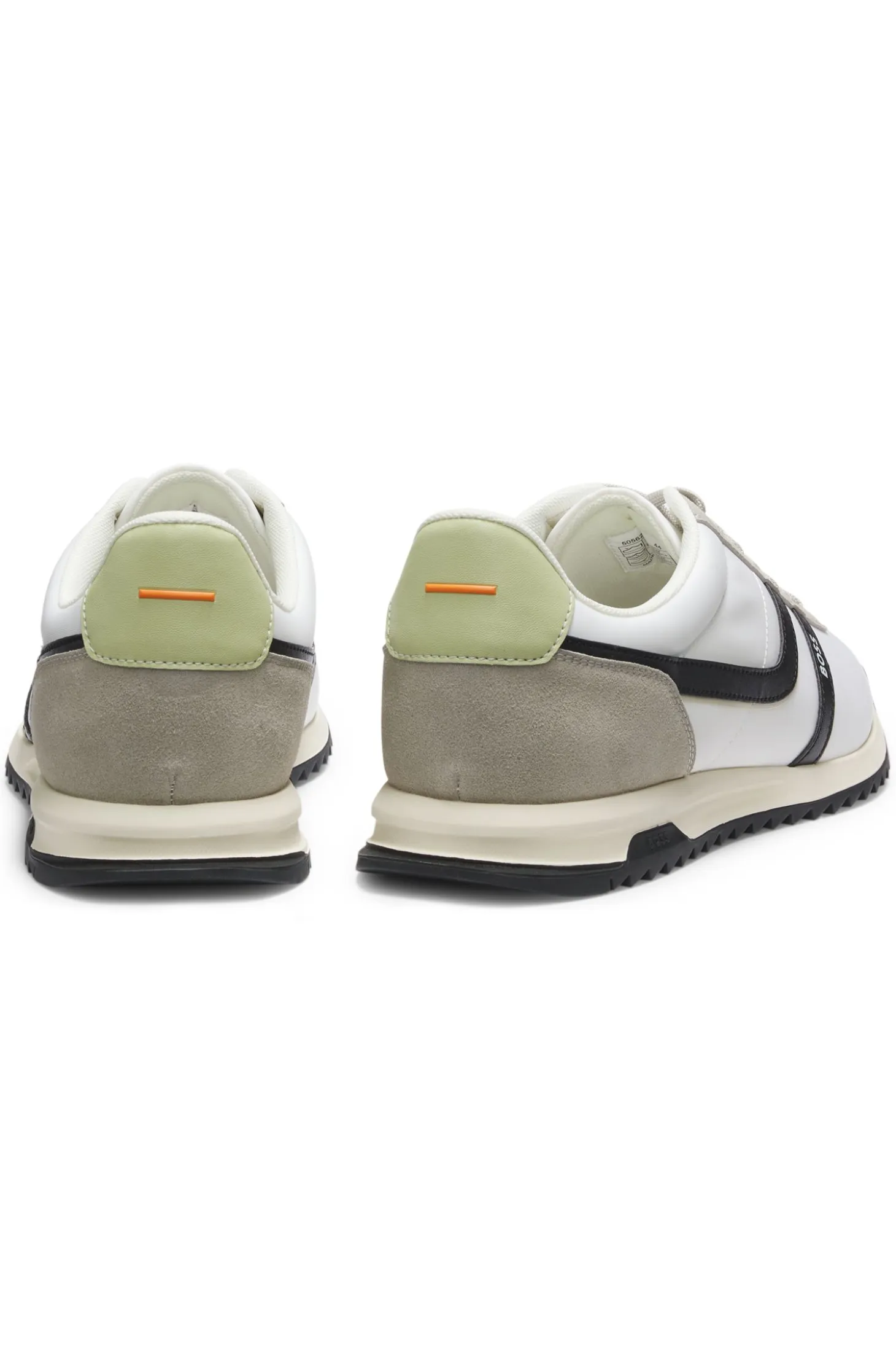 Logo trainers with faux suede trims