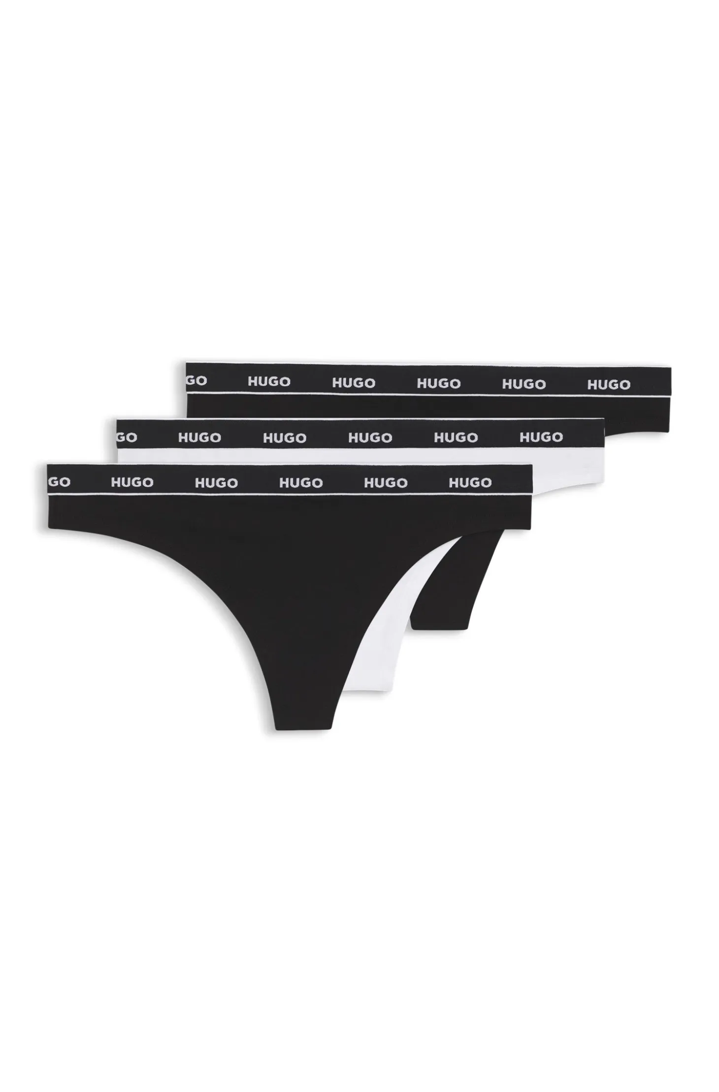Logo-waistband briefs in stretch cotton