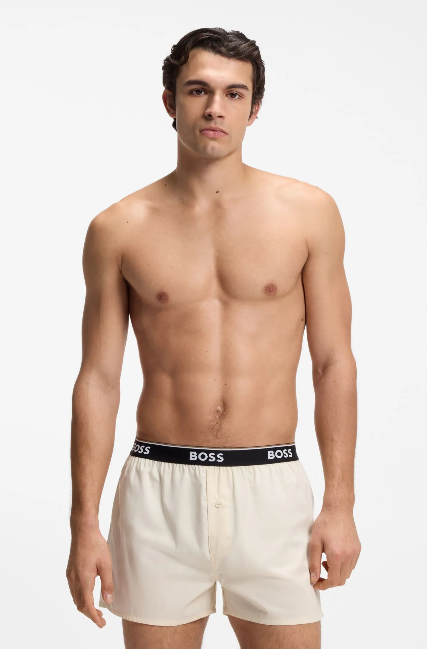 Logo-waistband pajama bottoms in soft cotton