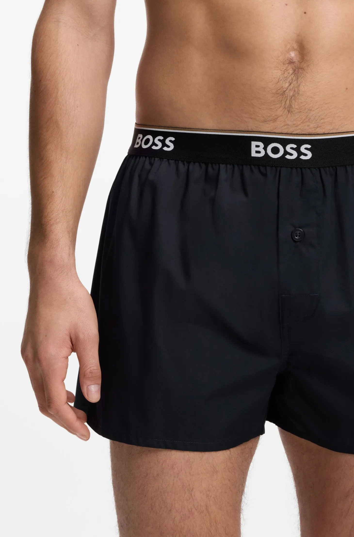 Logo-waistband pajama bottoms in soft cotton