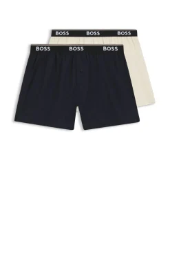 Logo-waistband pajama bottoms in soft cotton