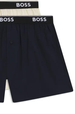 Logo-waistband pajama bottoms in soft cotton