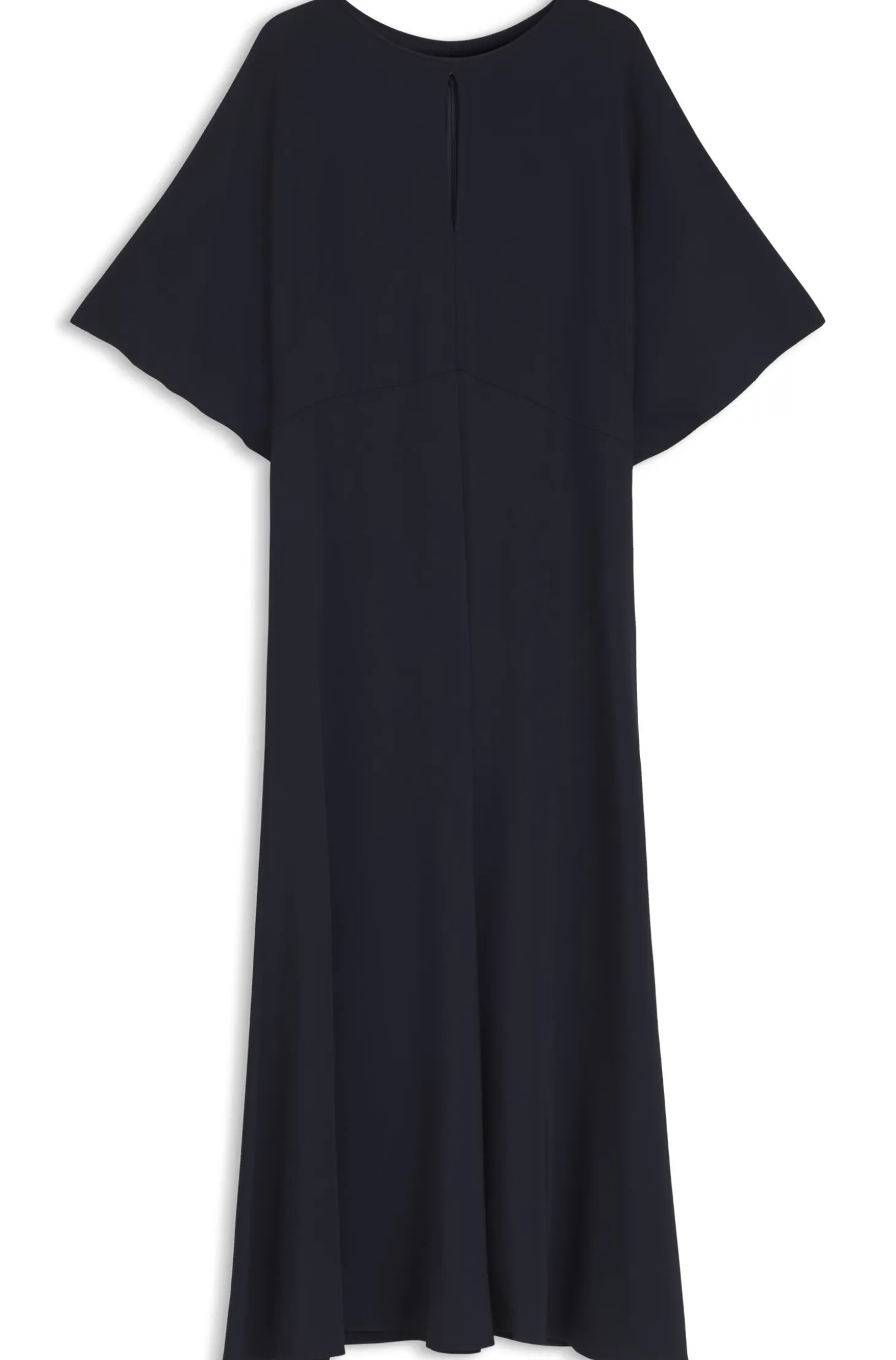 Long-length business dress in stretch crepe